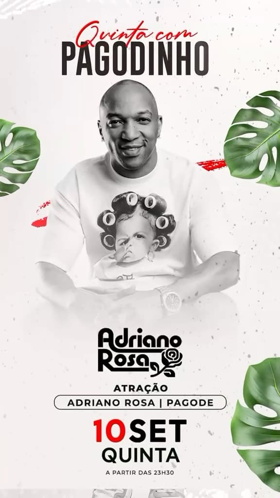 Flyer de Adriano Rosa