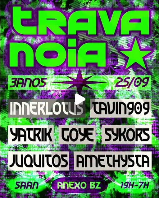 Flyer de Sykors, Goye.as, DJ Juquitos e mais 4 artistas