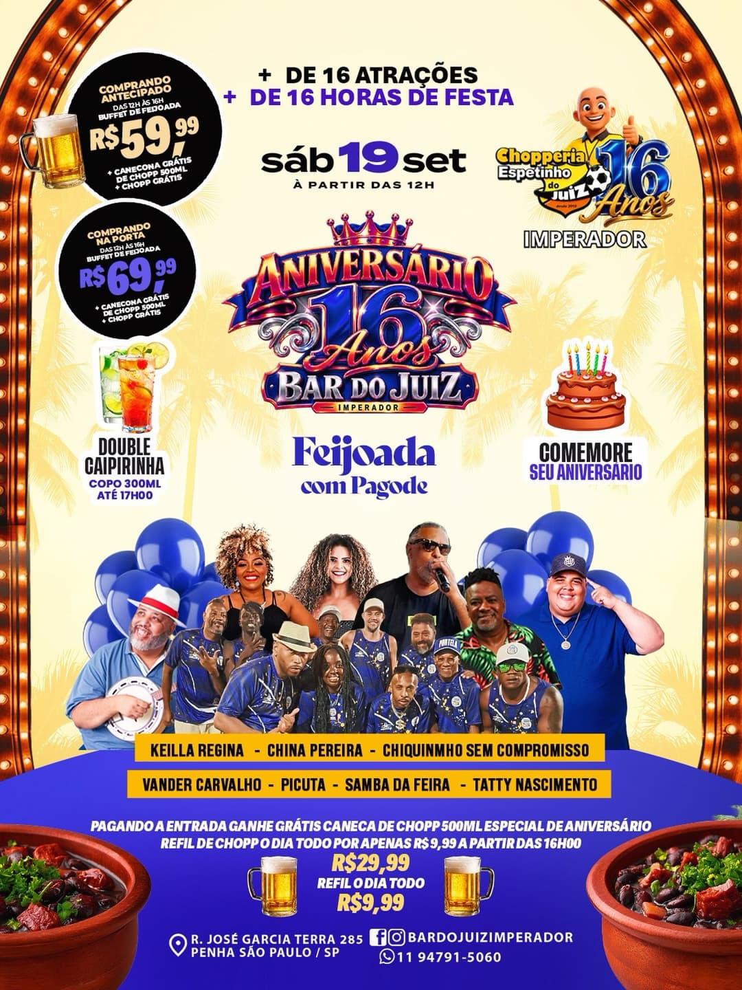 Flyer de Keilla Regina, China Pereira e mais 5 artistas