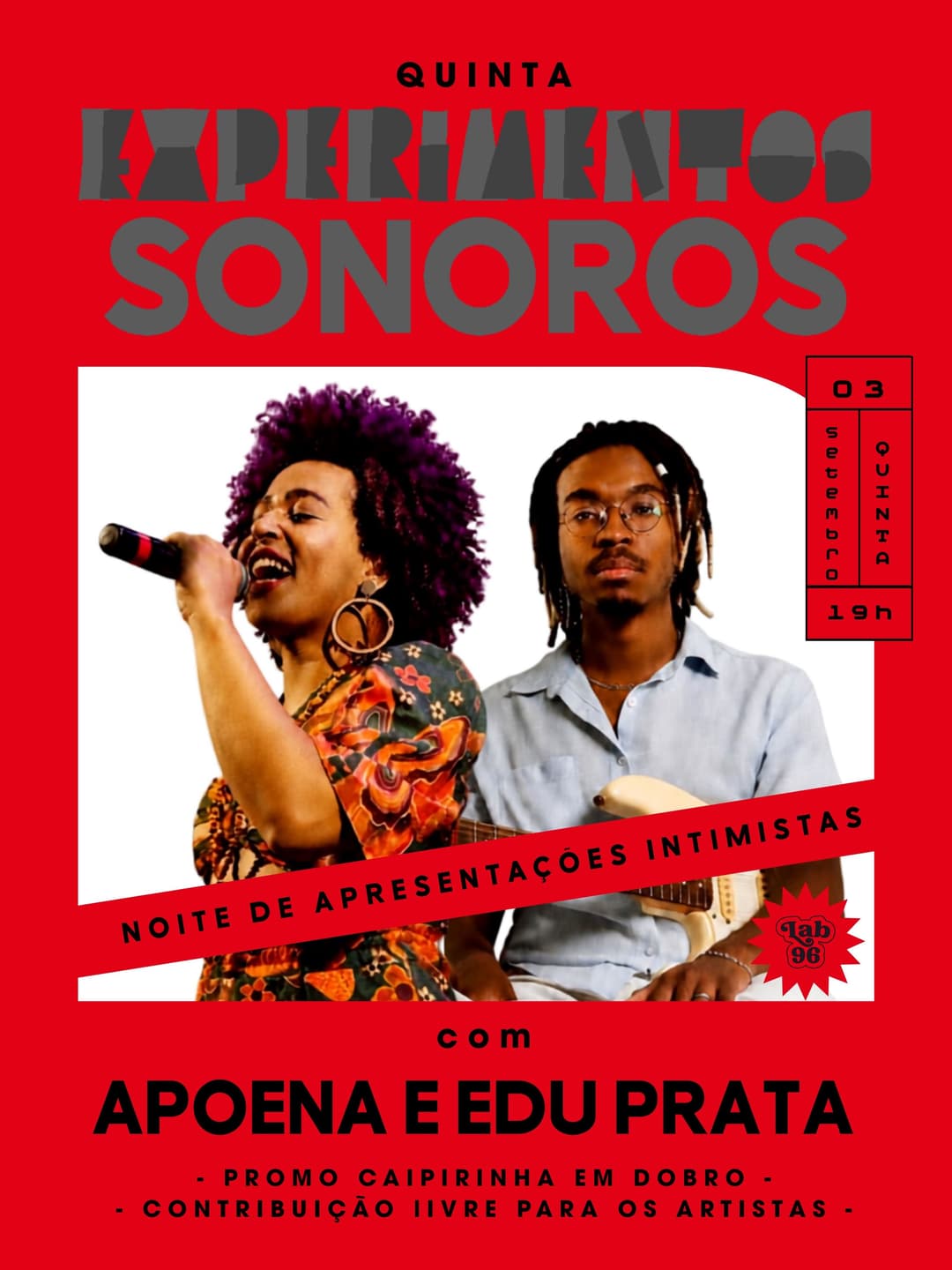 Flyer de Apoena Rezende e Edu Prata