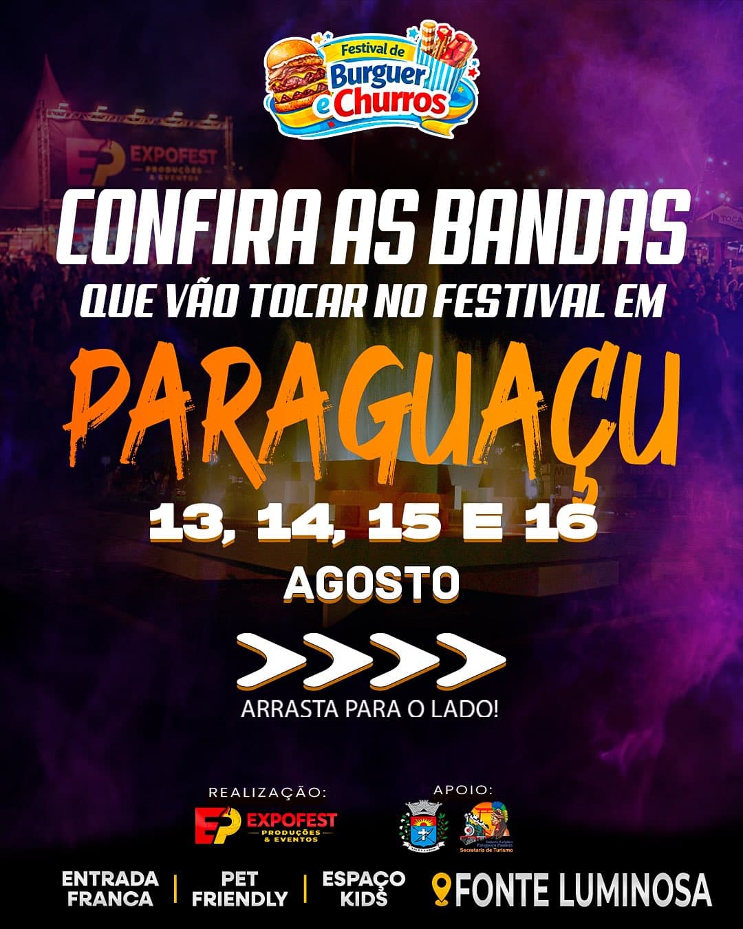 Flyer de Cris Portes e Juliana Ramos e Banda