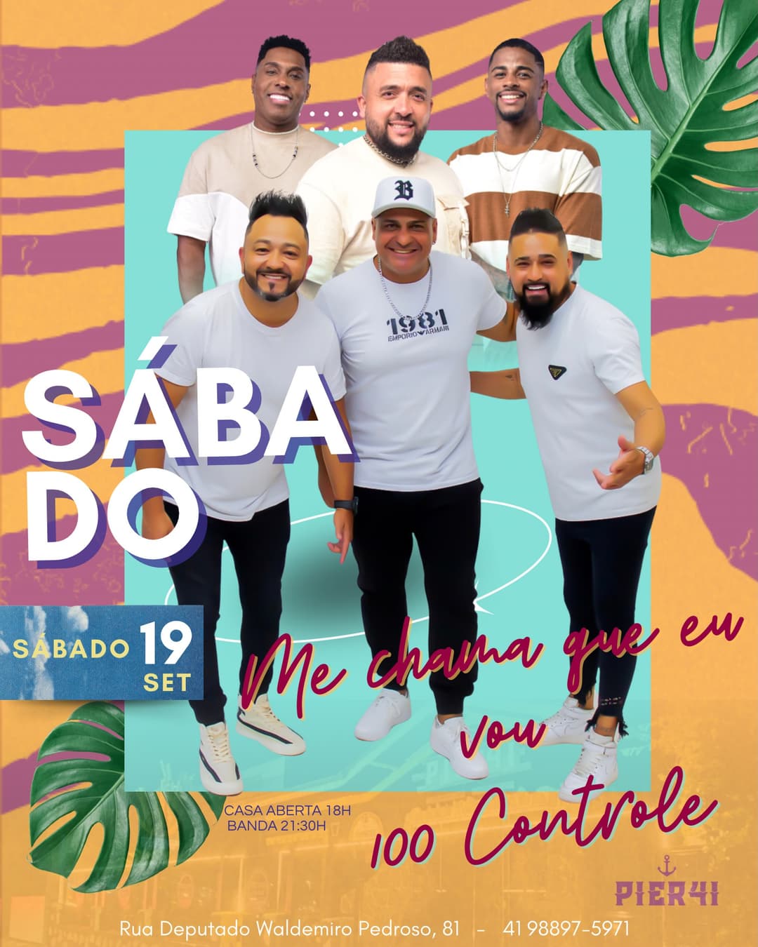Flyer de Grupo 100 Controle e Me Chama Que Eu Vou