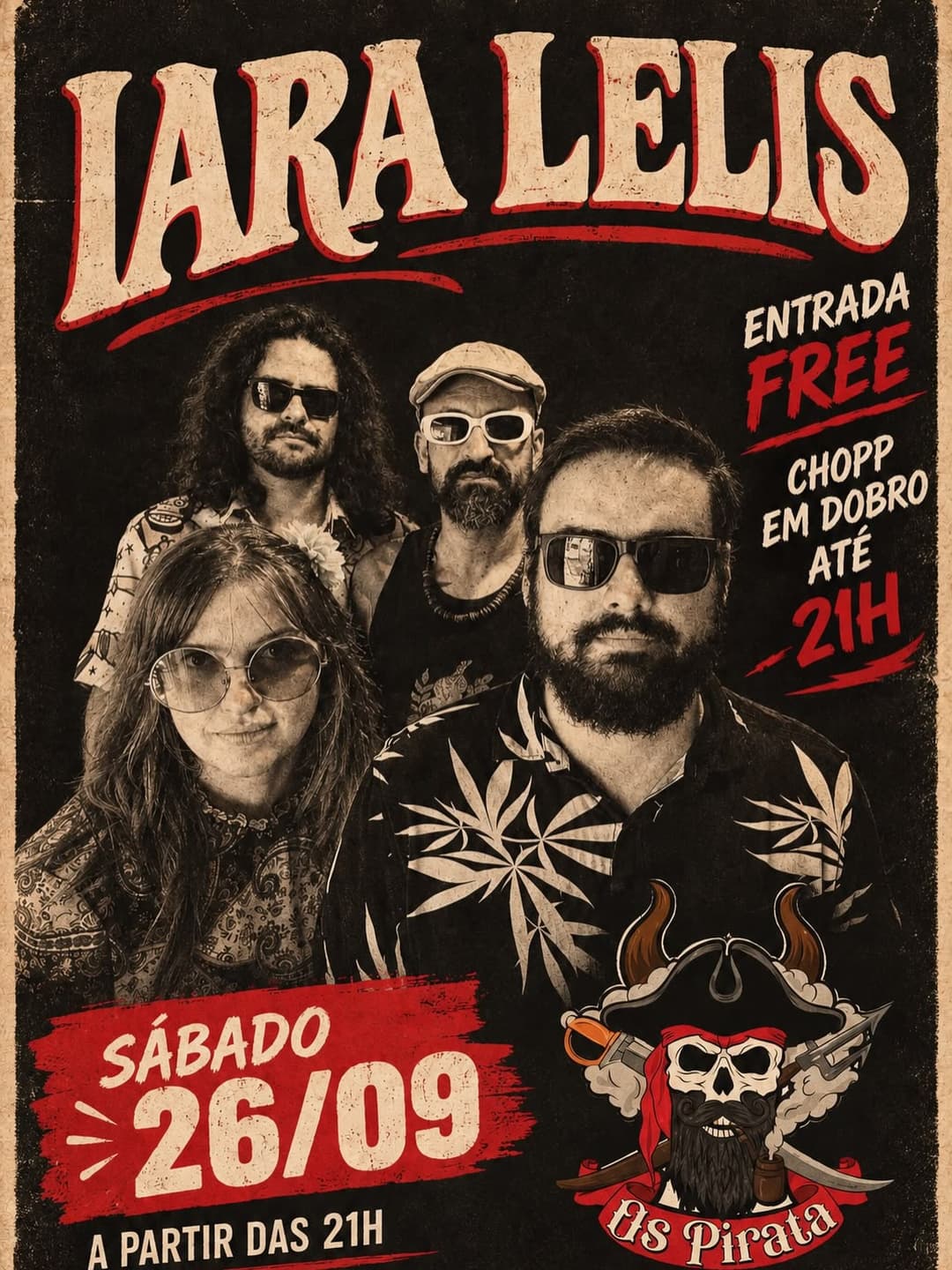 Flyer de Lara Lelis