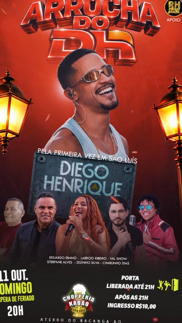 Flyer de Diego Henrique, Eduardo Ébano e mais 5 artistas