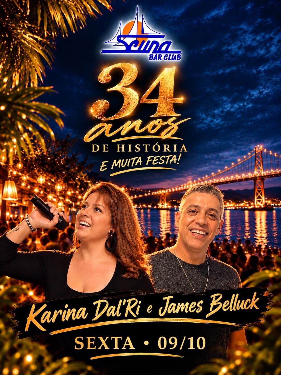 Flyer de Karina Dal'Ri e James Belluck