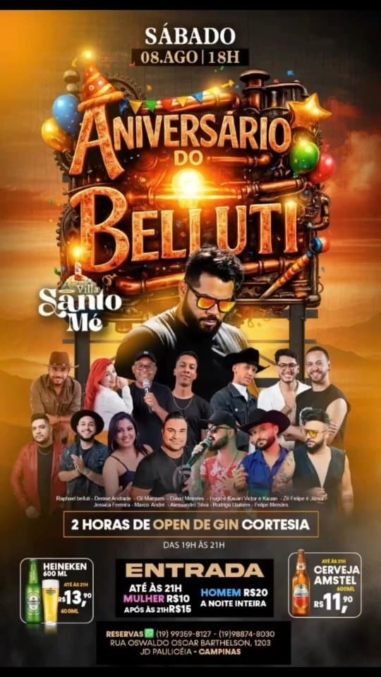 Flyer de Raphael Belluti, Denise Andrade e mais 10 artistas