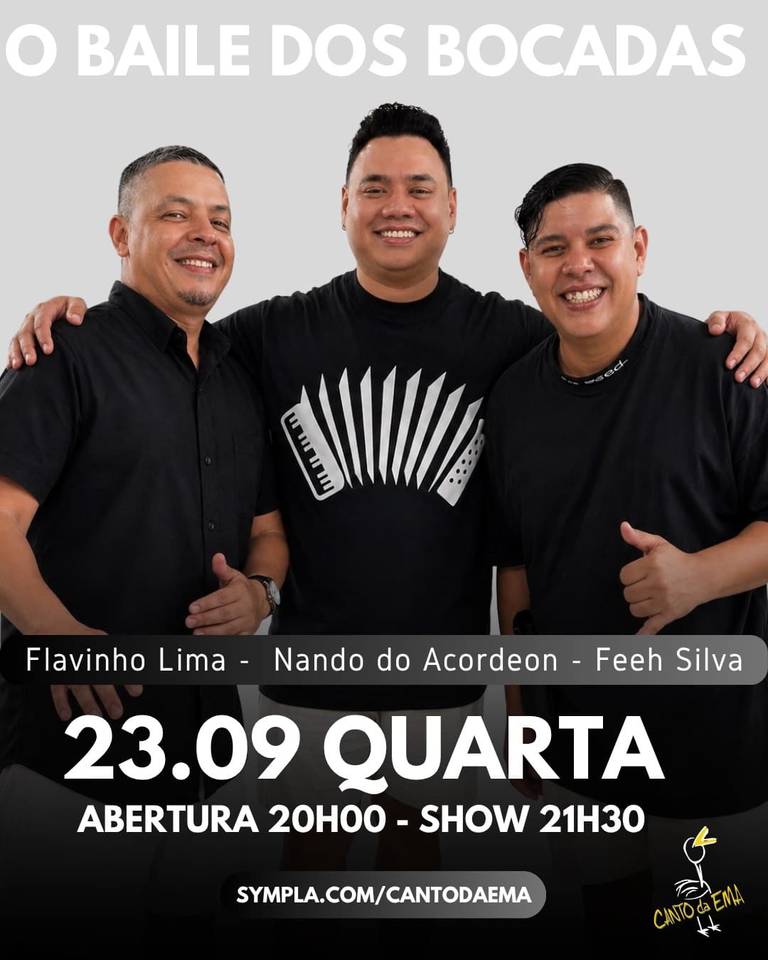 Flyer de Nando do Acordeon, Flavinho Lima e mais 2 artistas