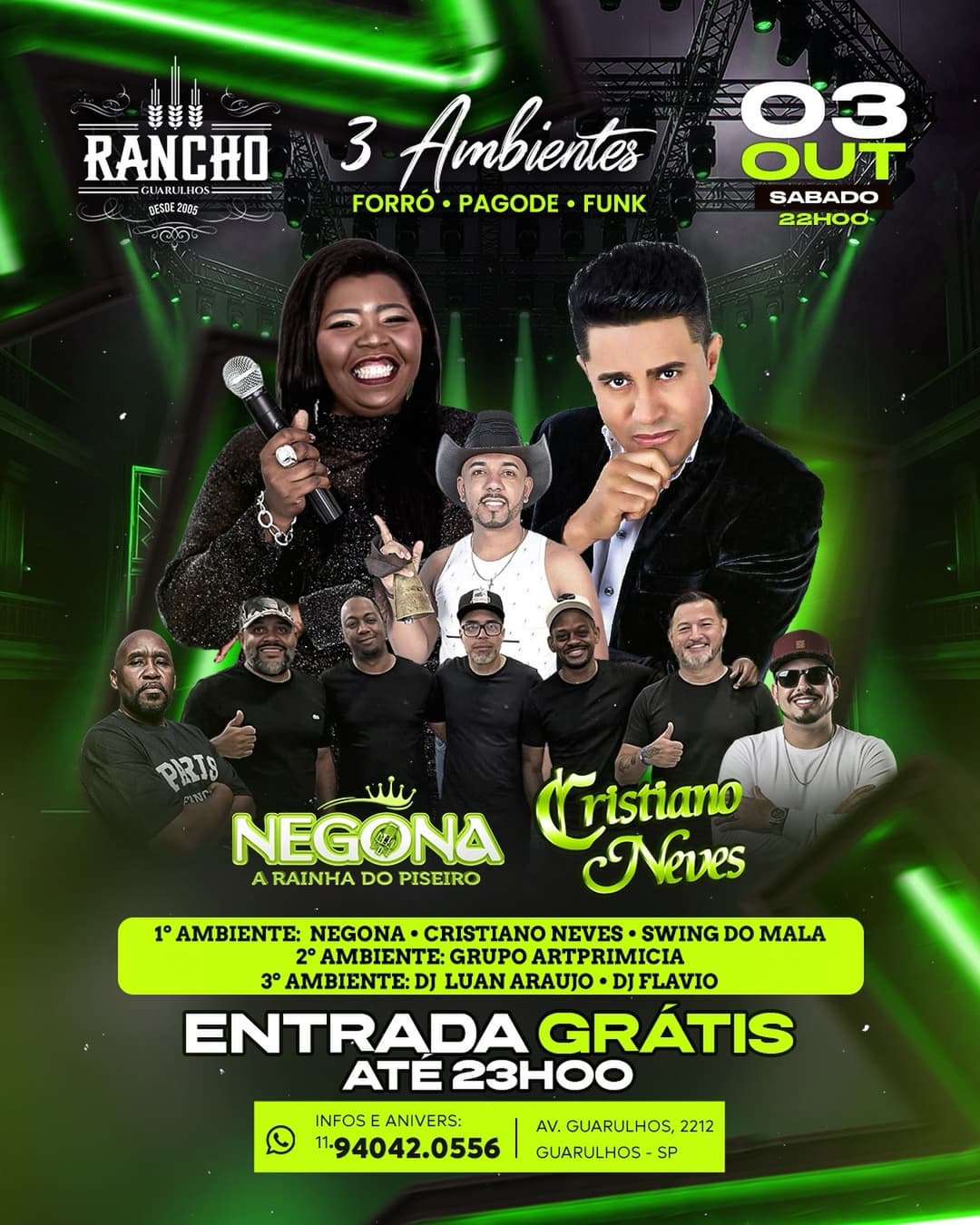 Flyer de Swing do Mala, Artprimicia e mais 4 artistas
