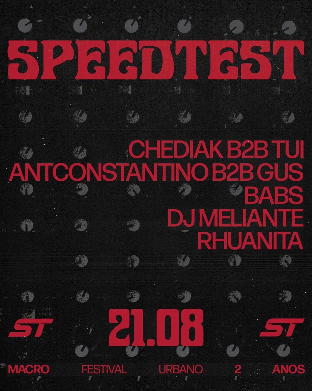 Flyer de Ant Constantino, SPEEDTEST, Chediak e mais 5 artistas