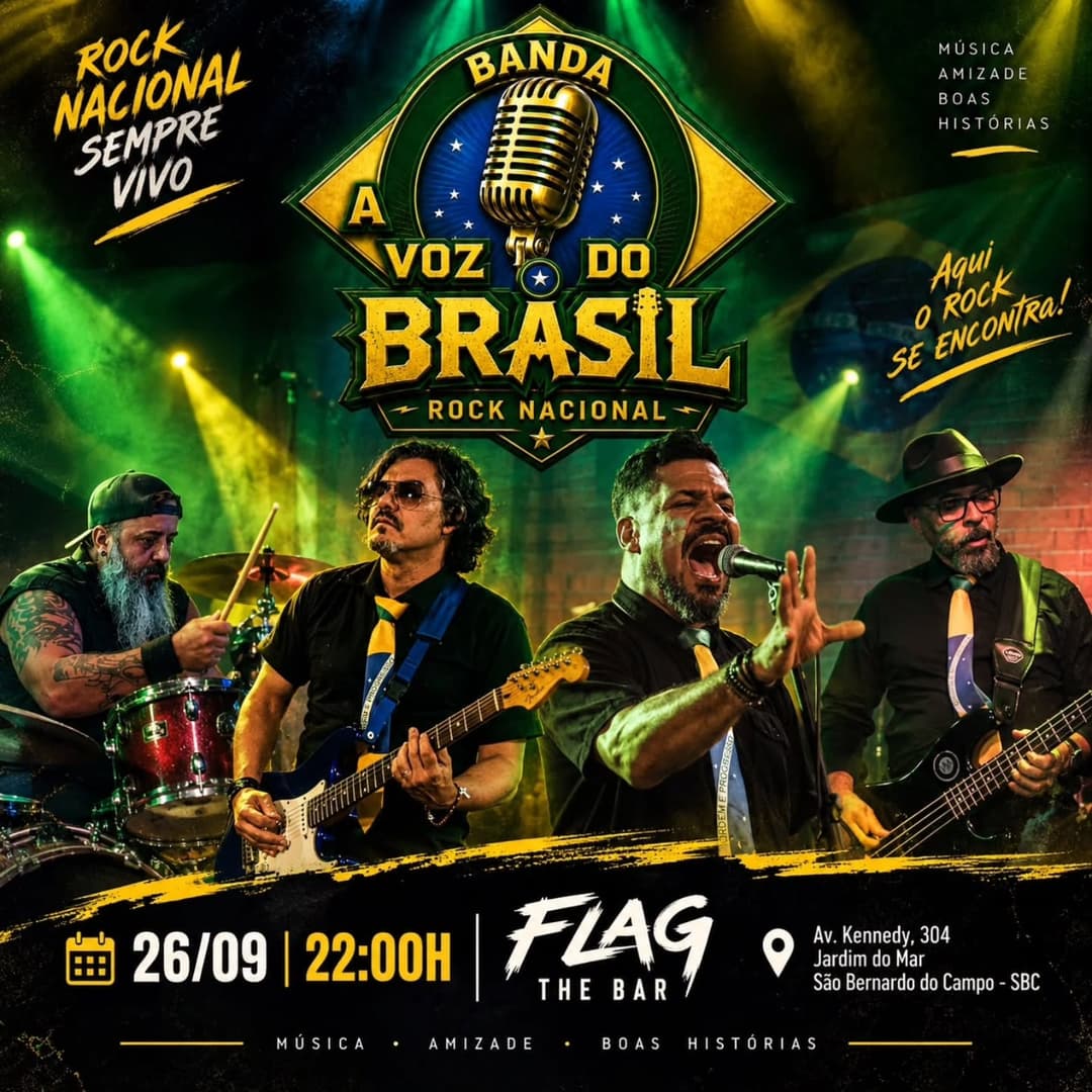 Flyer de Voz do Brasil, Banda You Rock e Banda A Voz do Brasil