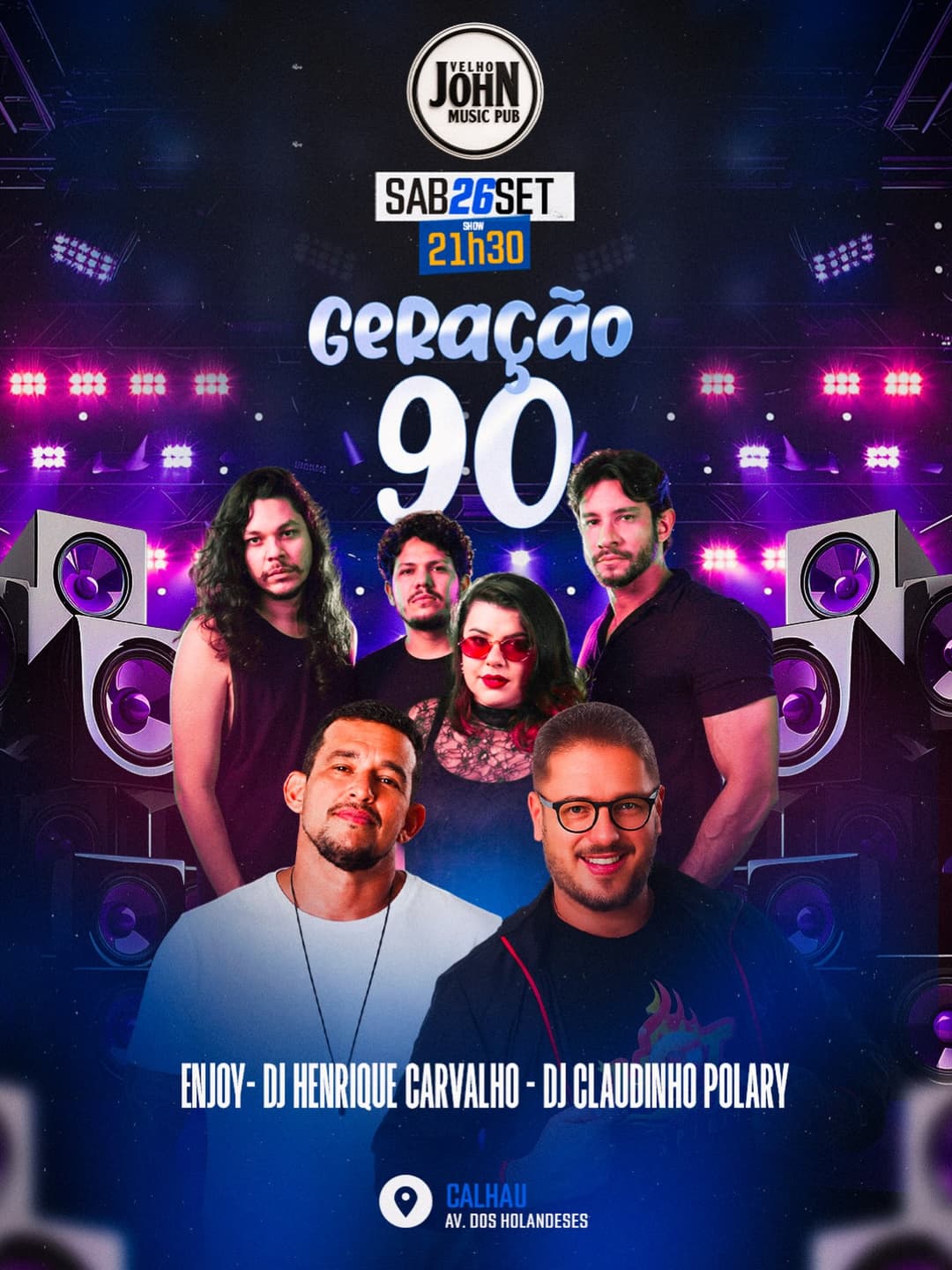 Flyer de Enjoy, DJ Henrique Carvalho e DJ Claudinho Polary