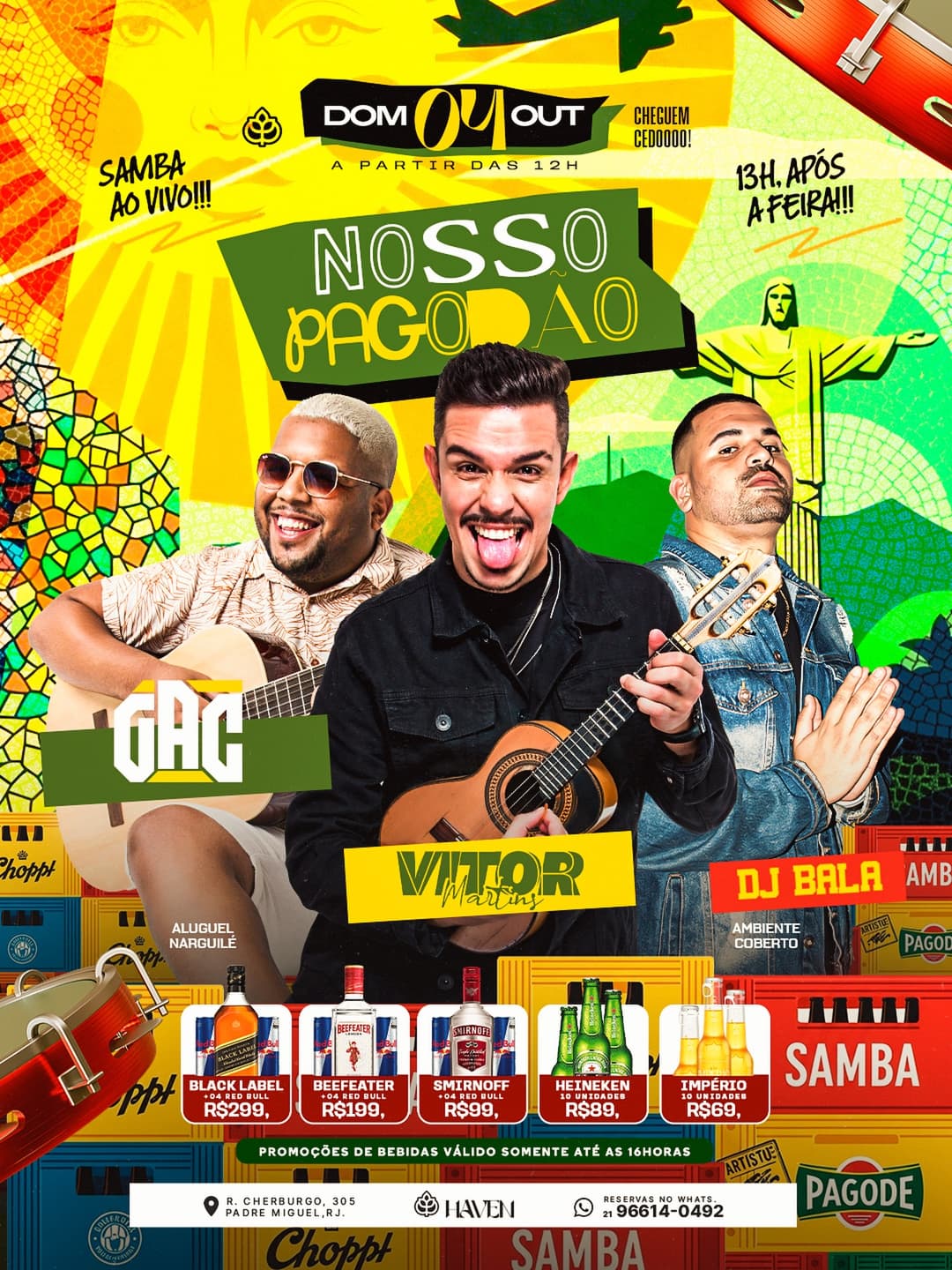 Flyer de Projeto Natural Music, DJ Bala e Gabriel Gac