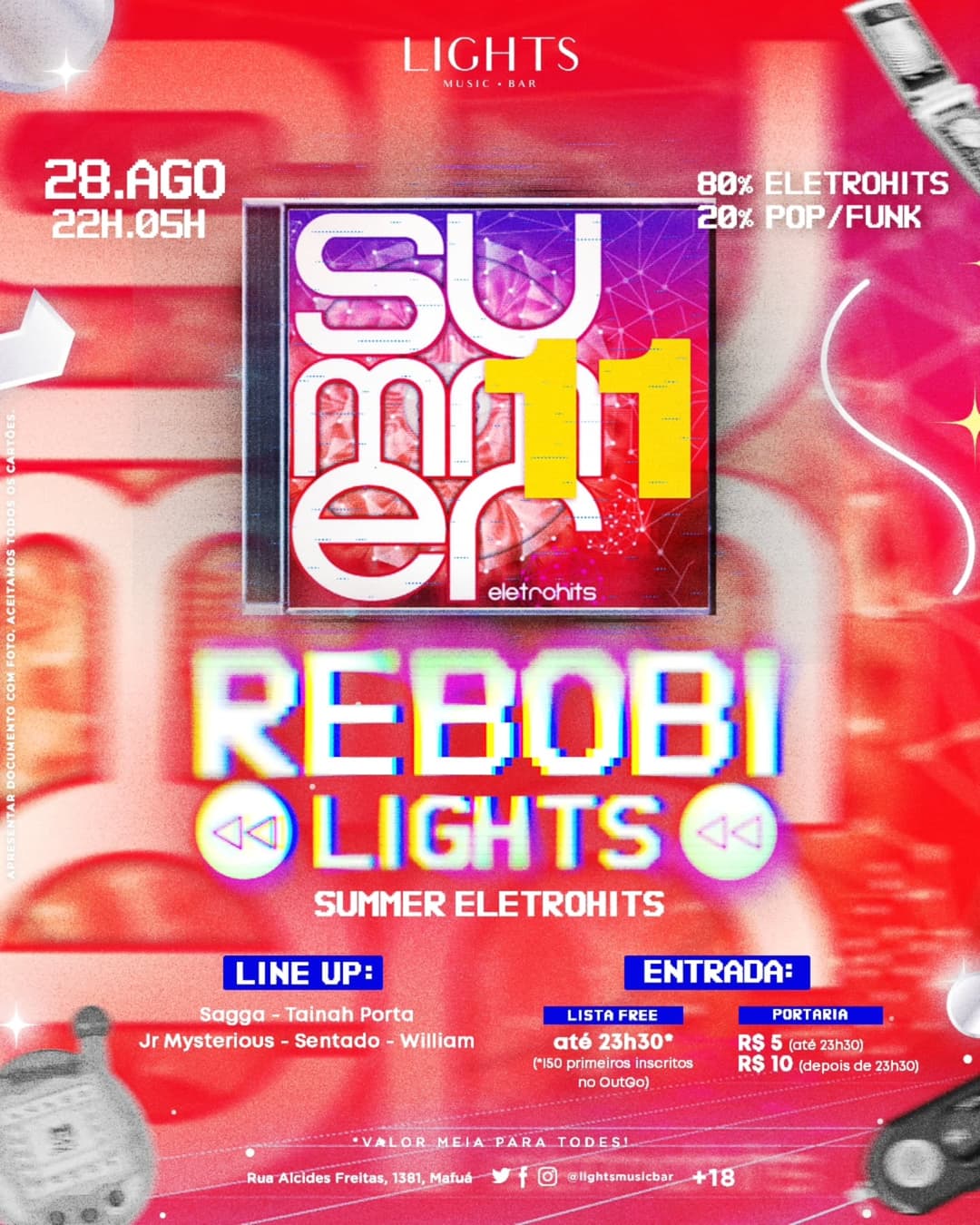 Flyer de SAGGA, TAINAH PORTA, JR MYSTERIOUS, SENTADO e WILLIAM