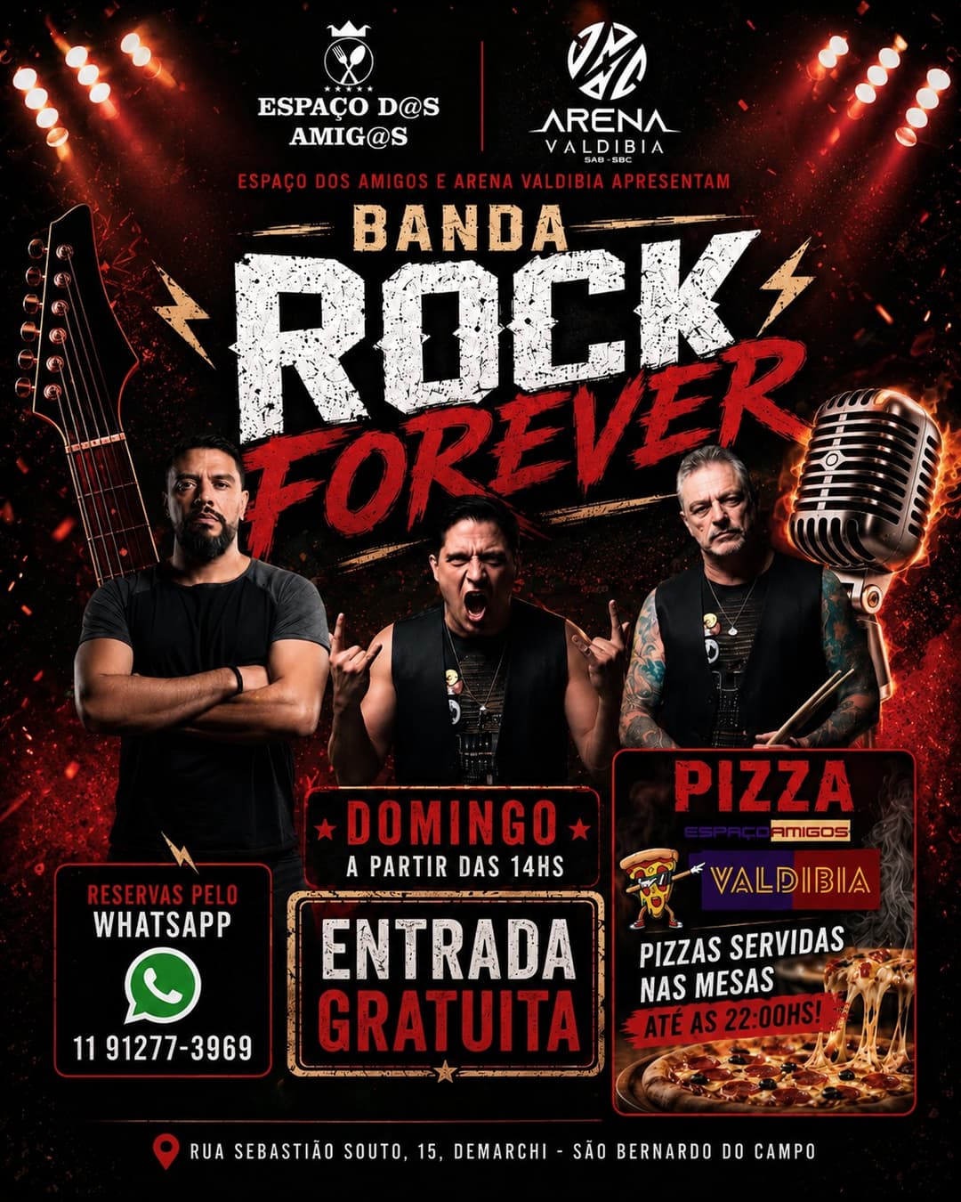 Flyer de Banda Rock Forever