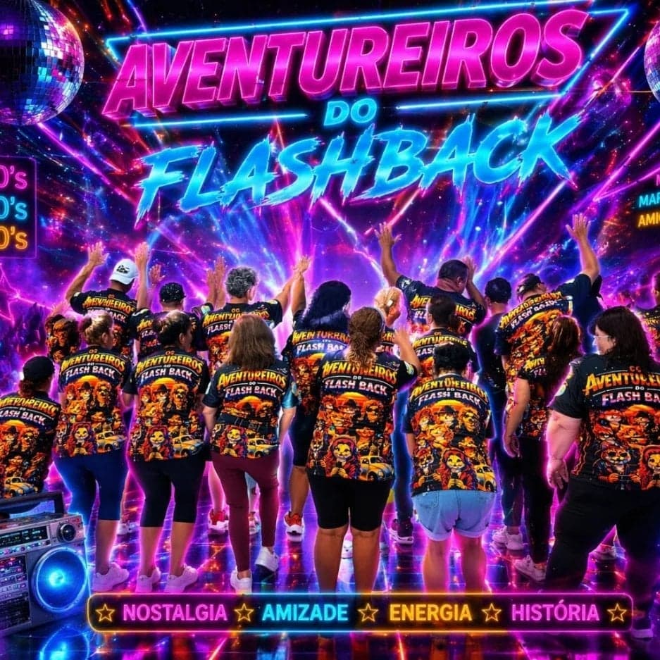 Arte de Os Aventureiros do Flash Back