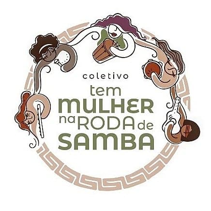 Arte de Coletivo Tem Mulher na Roda de Samba
