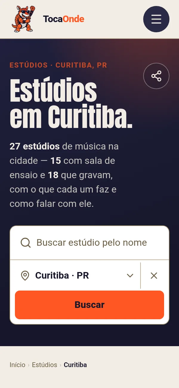 Lista de estúdios de Curitiba, com a busca pelo nome